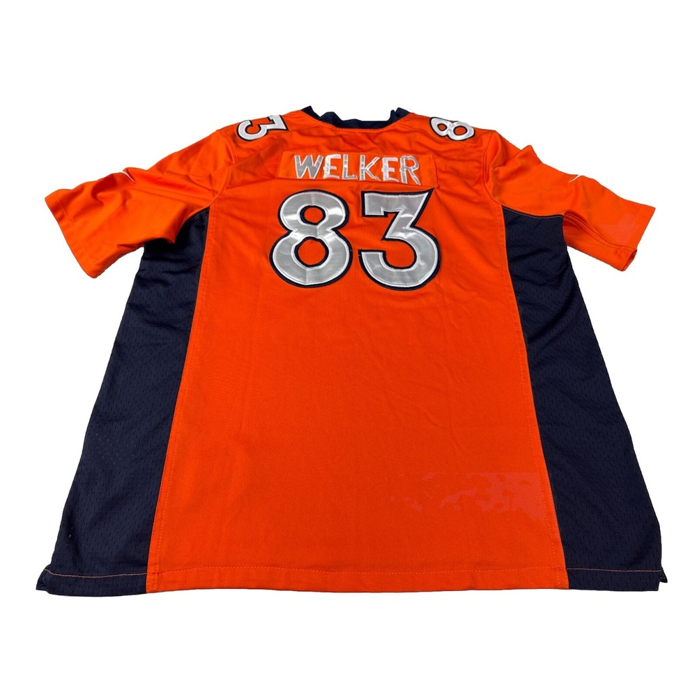 NIKE On Field NFL Denver Broncos Football #83 Wes WELKER Sewn Stitched Jersey XL